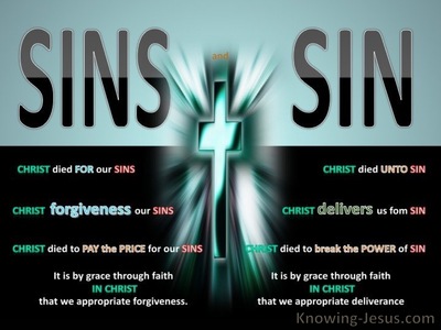 Romans 6:10 Sins and Sin (black)